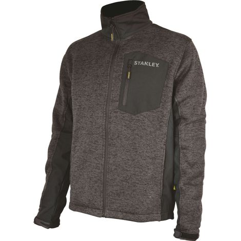 Veste Softshell Bi-Matière Tirée Black Stanley – Résistante, imperméable et confortable, idéale pour le travail en extérieur - XXL (1/5)