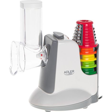 Adler AD 4815 Hachoir électrique Coupe-légumes 5 accessoires Coloris Blanc
