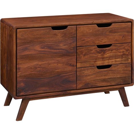 Comò  in legno di Sheesham 90x40x65  Noce cerato MALMÖ 2 104 (1/3)