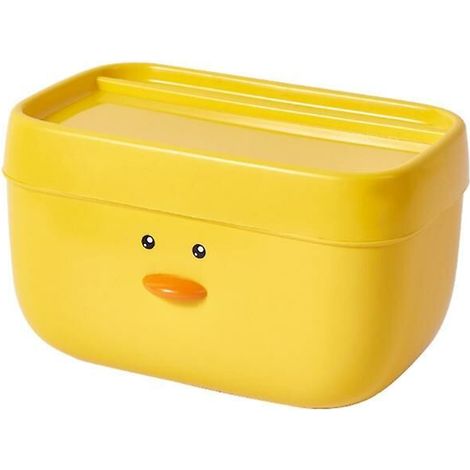 Porte-serviette mural Yellow Duck Shape Tissue Organizer Décoration de la chambre, Ensoleillé (1/5)
