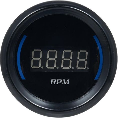 2" (52 mm) Drehzahlmesser, digitaler LED-Drehzahlmesser 0-9000 U/min für Pkw, SUVs und Lkw