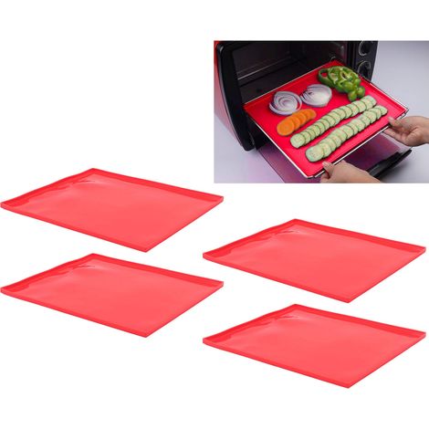 Tapis de cuisson en silicone alimentaire flexible antiadhésif, antidérapant, avec bord surélevé, idéal pour les biscuits. (1/5)