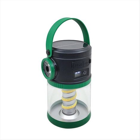 Lampe solaire de camping avec affichage numérique, alimentation USB-C, répulsif anti-moustiques, batterie externe, éclairage de secours (1/5)