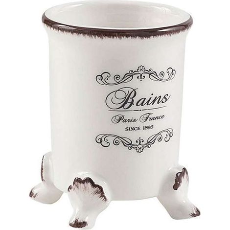 Sapho Amelie - Vaso para cepillos de dientes y pasta dentífrica, blanco AM98 (1/5)