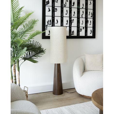 DIVERS Lampadaire Louc, bois, marron, H.140 cm, E27 (1/3)