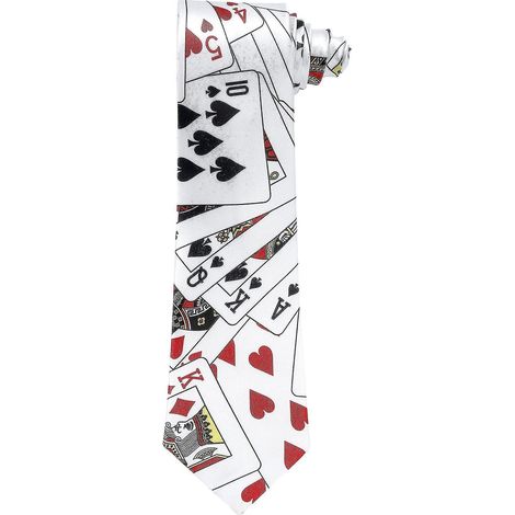 Cravate pour homme, cartes à jouer au poker (1/5)