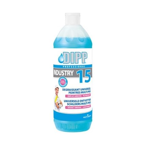 Dipp 15 Dégraissant universel pour peintres 1 L – Nettoyage des murs et surfaces avant peinture