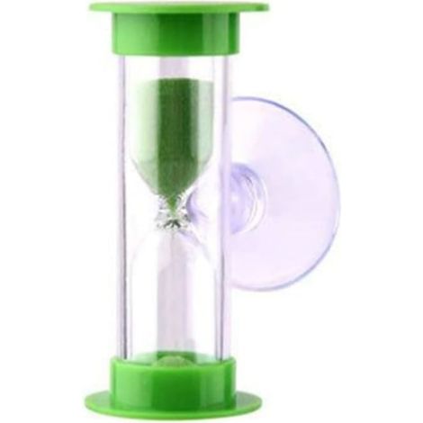 Sablier de douche 2 minutes à ventouse, sans piles, accessoire de salle de bain amusant et vert (1/5)