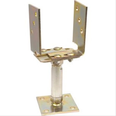 Pied de poteau réglable sur platine