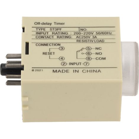 Relais temporisé à temporisation réglable avec coupure de courant, 200-220 V CA, ST3PF, accessoire, pièce détachée 10S (1/5)