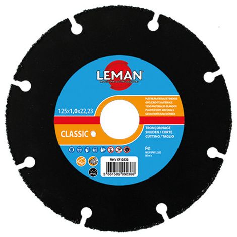 Disco da taglio piatto in carburo Classic ø 125 foratura 22,23 mm spessore 1 mm