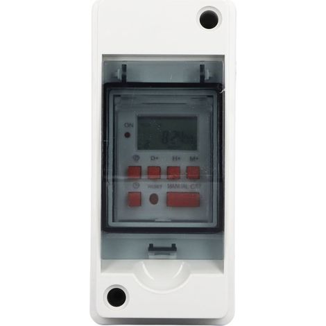 Minuterie programmable 7 jours – 28 plages – Écran LCD – Boîtier étanche – AC85-265V – Éclairage et chauffage