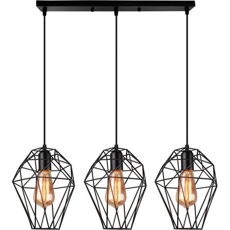 royaluxe -Luminaires Suspendus Fer Forgé E27 Lampe Suspension Décoratif Chambre Salon (Vert) - Vert (1/5)