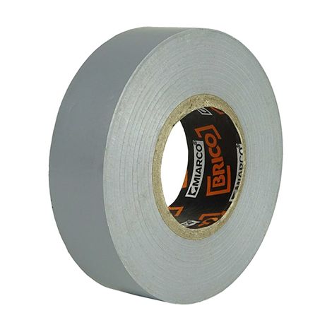 Pacchetto. 10 rotoli nastro isolante grigio 19mm x20mt miarco (1/2)