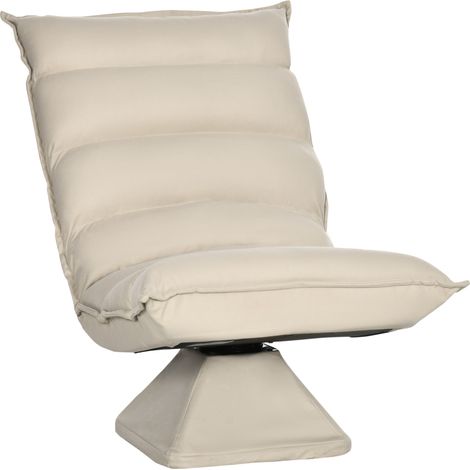 Fauteuil relax pivotant inclinable tissu velours microfibre (1/5)
