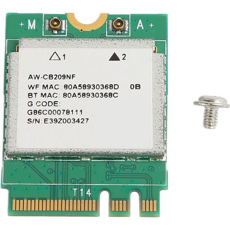 Carte Wi-Fi double bande 2,4 GHz et 5 GHz, 433 Mbps, format M.2 NGFF, pour ordinateurs portables et bureau à domicile (1/5)