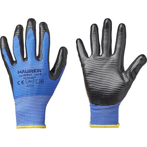 GUANTI LAVORO NITRILE "NITRO GRIP" BLU TG. 9 MAURER - CF. CAVALIERE