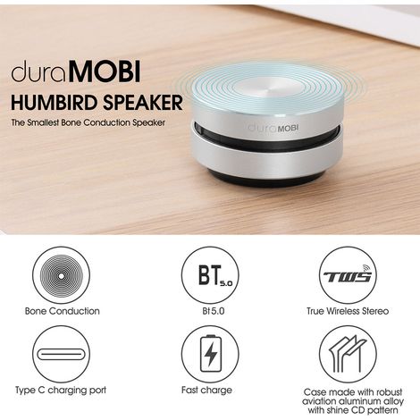 Eosnow Duramobi Knochenleitung TWS Stereo Wireless Lautsprecher tragbarer und kompakter Mini -Soundbox mit magnetischer Adsorptionsfunktion BT BT