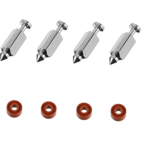 CCYKXAKit 4 Soupapes à Pointeau de Carburateur Acier Joints Caoutchouc, Compatibles Tondeuse à Gazon et Moteur 398188, Pièces de Rechange Précises pour (1/5)
