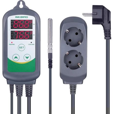 Controlador de temperatura, doble salida de relé, diseño plug-and-play. (1/2)