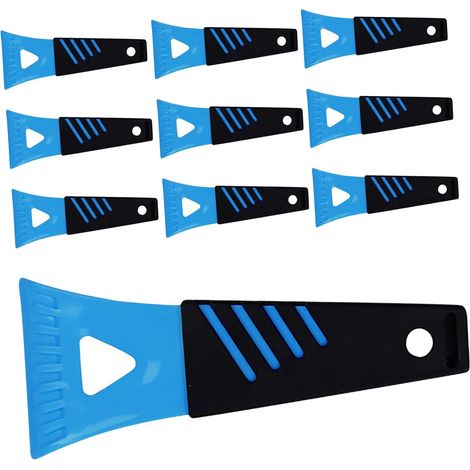 Grattoir à Glace pour Enlever Le Givre Taches D'huile 10 Pièces en Plastique PP Mini Léger sur Fenêtres et Congélateurs en Situation d'urgence Réutilisable (1/5)