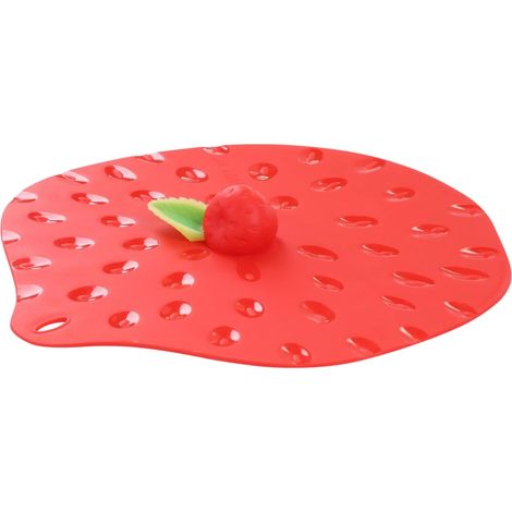 Charles Viancin - Tapa de Silicona Strawberry para almacenar y cocinar Alimentos, 23cm - Sello hermético - Apto para Horno, microondas, congelador, Estufa y lavavajillas