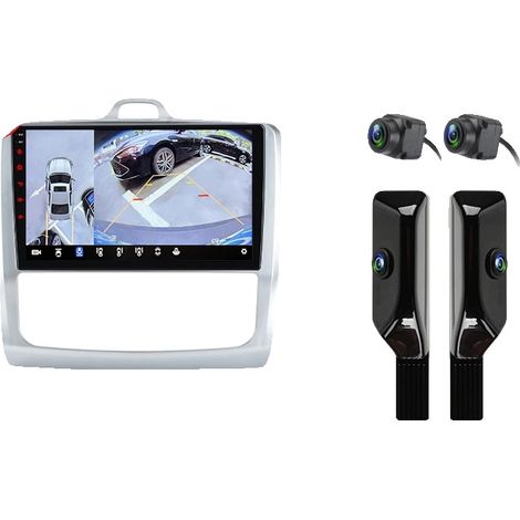 Autoradio, 9" Display, Multimedia-Funktionen, Kompatibel mit Ford Focus Mk2-Mk3 (2004-2011), V1 Plus (6GB 128GB)A 360 B (1/2)