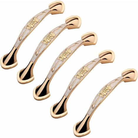 Ensemble de poignées de tiroir de cuisine moderne, lot de 5, entraxe de 96 mm
