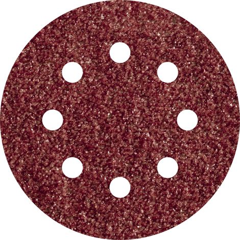 wolfcraft - Lot de 25 Disques Abrasifs auto-agrippants. pour Bois et Métal - Taille 95 mm - Grain 80 - réf. 2070100