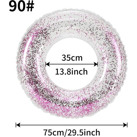 (90) Bouée gonflable, tube de natation en PVC, adapté aux loisirs aquatiques d'été dans les piscines de plage.