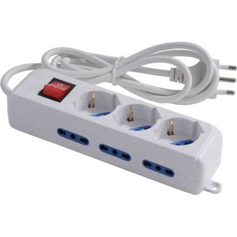 Enchufe múltiple 6X2Ptos 3Xtom Lat Int Syntesy 00336