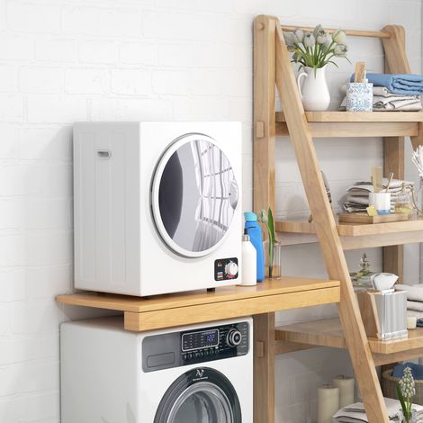 Sèche-linge portable compact 850W volume 33L dimensions 49 x 40,5 x 60 cm cuve en acier inoxydable, 4 programmes de séchage adaptés à tous les textiles