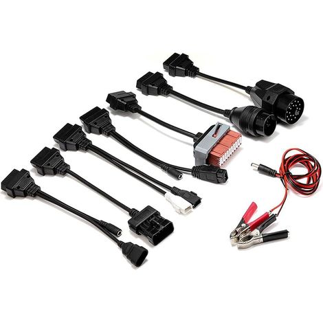 8-Piece Adapter Set, Car Cable Set, Universal Car OBD1 OBD2 Diagnostic Device, Diagnostic Adapter Cable Set for TCS CDP Pro Delphi CDP+ DS150er Diagnostic Scanner (1/5)