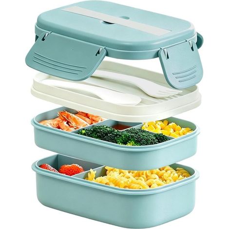 à lunch à 3 compartiments Boîte Bento étanche et compatible (1/5)