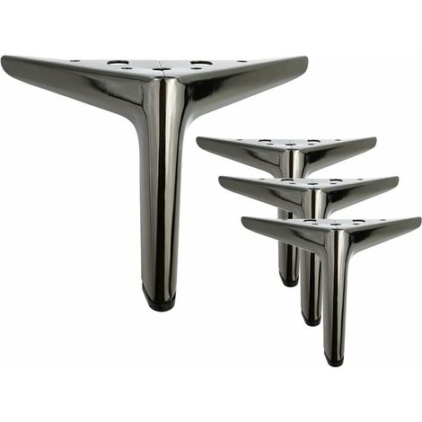 Furniture Legs Set of 4 Black Titanium Triangular Furniture Legs, Electroplating Polishing Process, for Cabinet, Sofa, Coffee Table, TV Cabinet and Other Furniture (15cm ) (1/5)