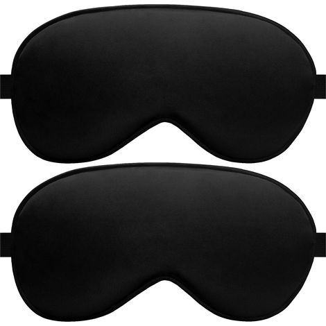 Masque de sommeil en soie – Lot de 2 masques occultants de voyage (1/4)