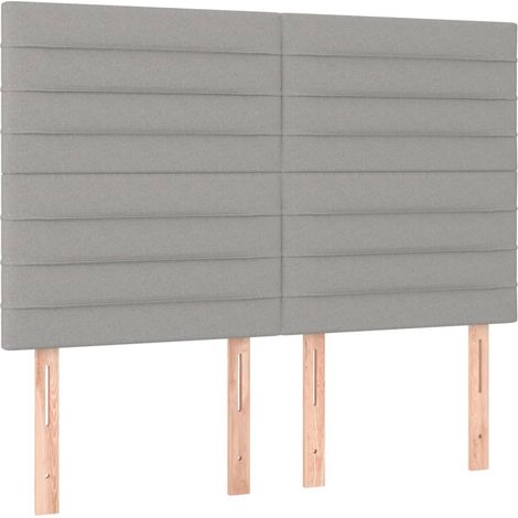 Maison Exclusive - Cabecero de cama gris claro 144x5x118/128 cm d (1/5)