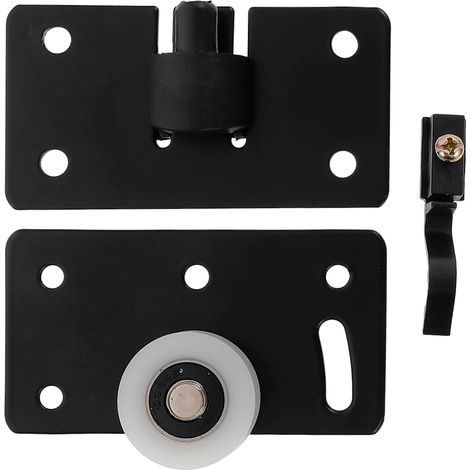 2 Ensembles Kit Roulettes pour Porte Coulissante de Dressing en Nylon et Fer, Résistant à L'usure, Facile à Installer, pour Armoire et Placard Coulissant, Design Professionnel (1/5)