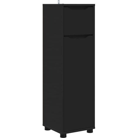 Maison Exclusive - Badezimmerschrank Schwarz 30,5 x 30 x 101 cm H