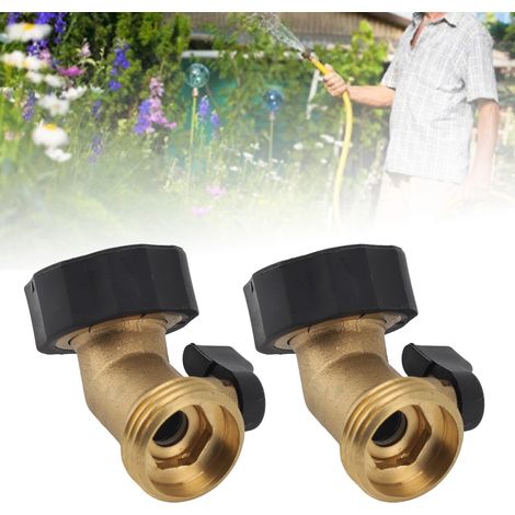 Grifos de jardín de cobre con ángulo de 45° y control flexible para lavado de coches e irrigación. (1/5)