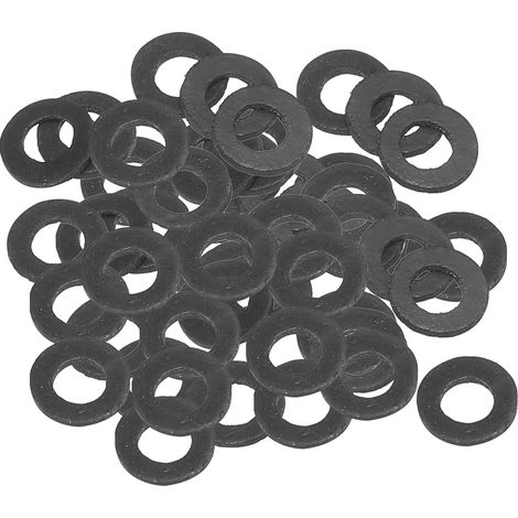 M5 Joint Plat En Caoutchouc, 100 Pièces 5mm ID 12mm OD 1mm Épais Joint D'étanchéité Espaceur Pour Robinet Tuyau Raccordement Boulon, Noir (1/5)