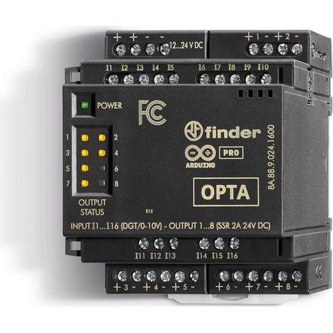 Module d'extension OPTA statique 16 entrées 8 sorties SSR 2A FINDER 8A8890241600PAS
