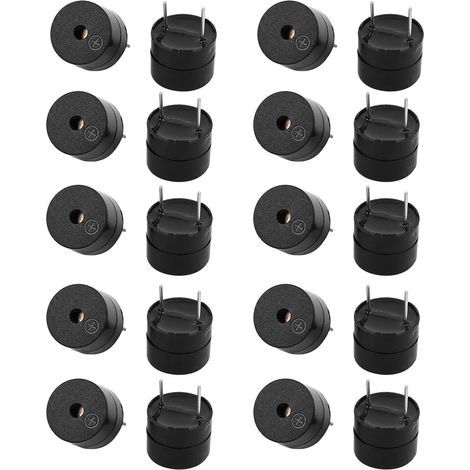 20 pièces DC 12 V actif été magnétique Dauerton Piepton alarme 12mm x 9,5mm