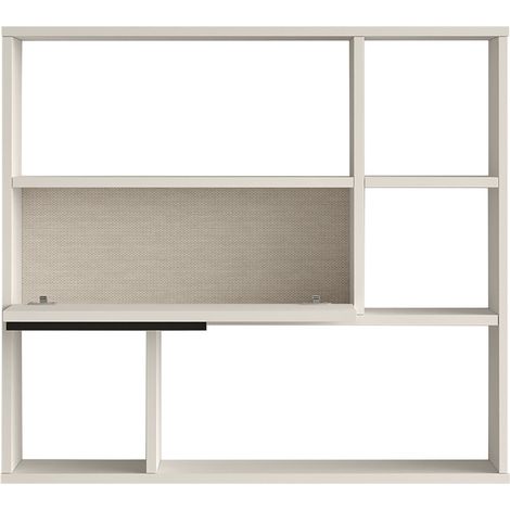 Scaffale design intramontabile soggiorno camera da letto mobile portaoggetti da parete 90 x 22 x 81 cm bianco nero 030011301