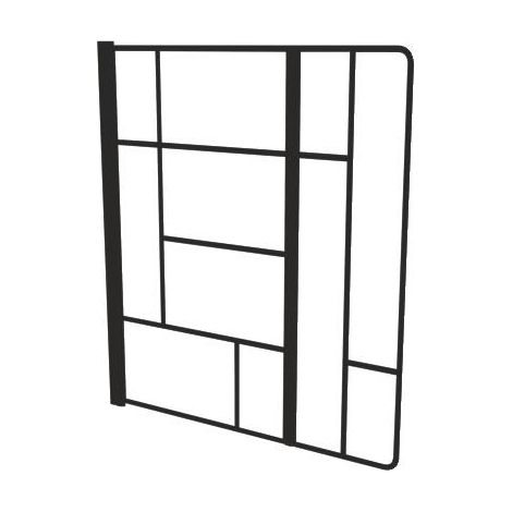 ONDEE ZEN - Pare baignoire FABRILIA - 120x140x0,5cm - Verre trempé - Finitions noir mat (1/3)