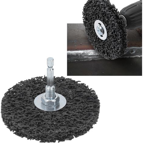 Meule diamantée noire avec poignée, outil de meulage et de polissage multifonctionnel pour métaux automobiles : décapage de la peinture, élimination de la rouille et des taches (1/5)