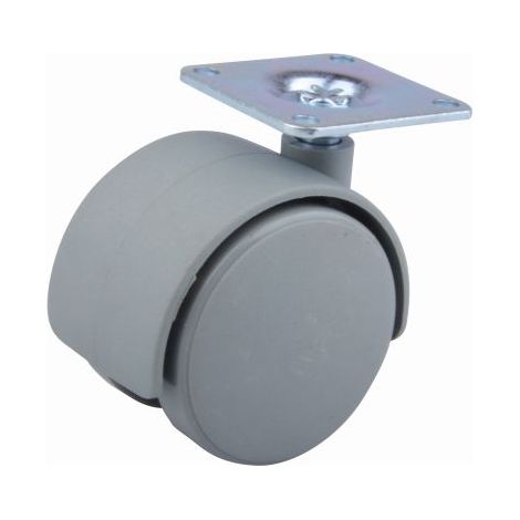 50-mm-Möbelrolle mit grauer Platte SANS MARQUE