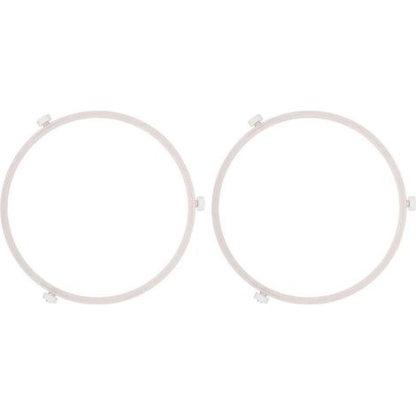 Lot de 2 supports pour micro-ondes, plateau tournant de rechange pour four à micro-ondes.-18.9X18.9X1.5cm-White