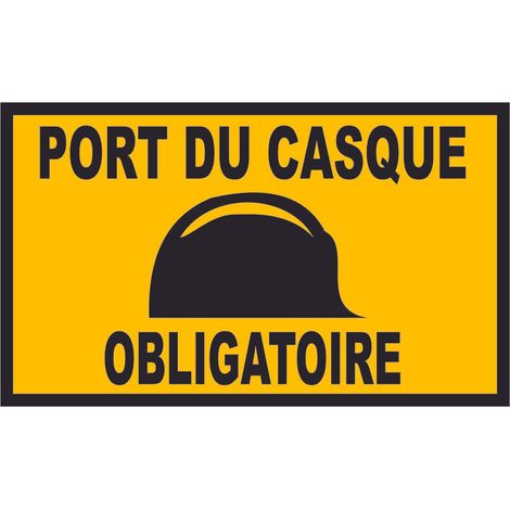 Panneau alvéole port du casque obligatoire 300x200mm - 3000078