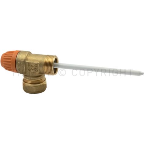 Valvola di sicurezza maschio/tubo rame per sistemi solari termici tiemme 4720088